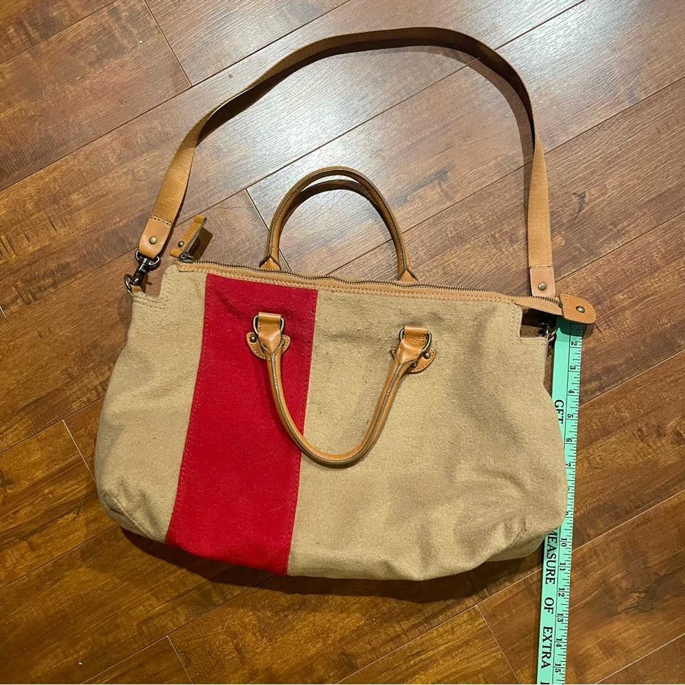 GAP Women’s Purse Bag Tan and Red Soft - Picture 9 of 10